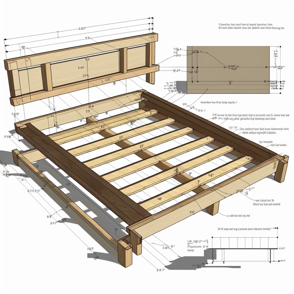 схема сборки кровати